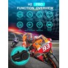 Moman Motorcycle Intercom, H2 Pro【2 Pack Carbon】 Helmet Headset Wireless