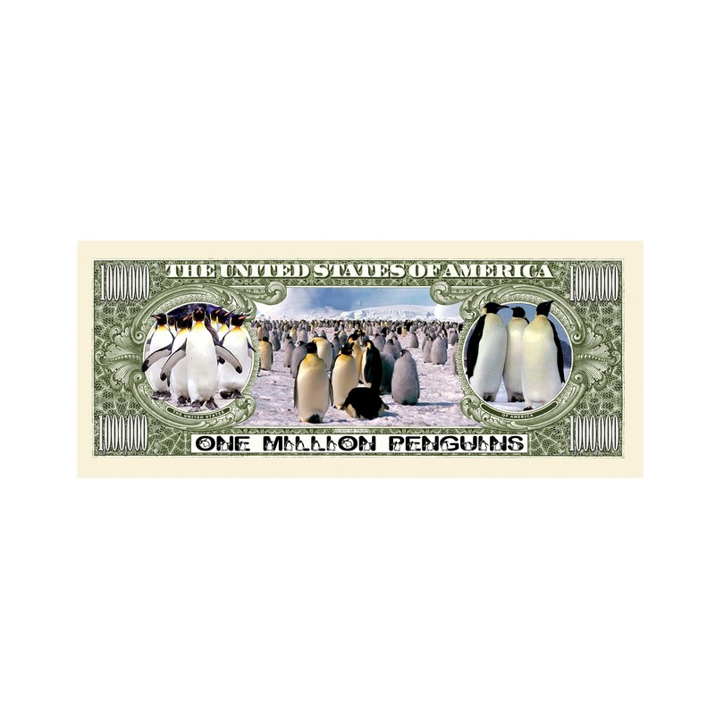 American Art Classics Set of 5 -Penguins Million Dollar Bill