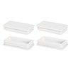 uxcell 4 x 2 Inch Rectangle Plastic Plug, 4 Pcs