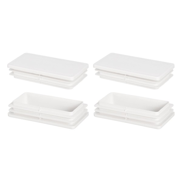 uxcell 4 x 2 Inch Rectangle Plastic Plug, 4 Pcs