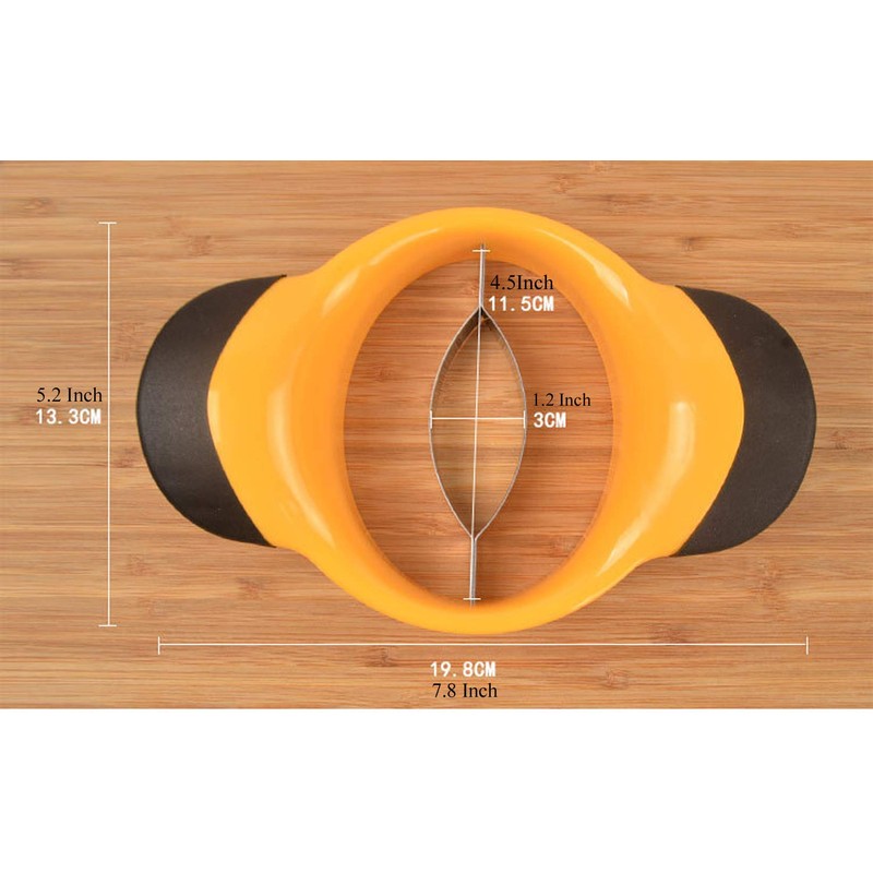 YNHIAG Mango Slicer, Yellow, Plastic and Stainless Steel
