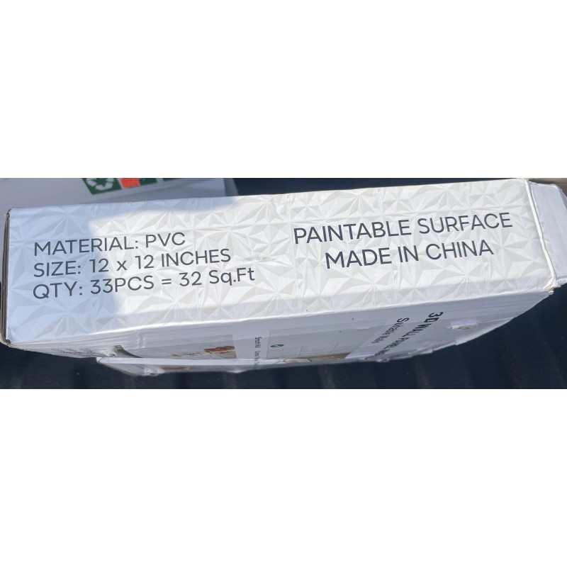 Stickgoo 3D Wall Panels Champaign Gold Diamond Design 12x12 33pc