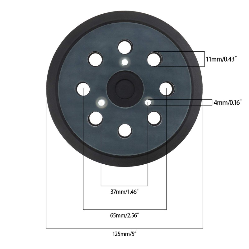 eMagTech 5 Inch Sander Backing Pad Sander Base 125mm 8
