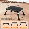 Blissfuhue Foldable RV Step Stool, Adjustable Height 6.7-9.1in,Heavy Duty Metal