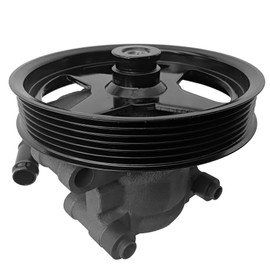 PartsFlow Power Steering Pump with Pulley Compatible with Ford Expedition F150 Lincoln Navigator Mark LT 2003-2008 Replace # 6L3Z3A674B