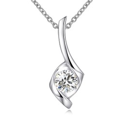 AM ANNIS MUNN Necklace for Women Silver Jewellery Women's Starry Night 925 Sterling Chain Silver Women's Jewellery Necklace with 5A Cubic Zirconia Gift for Women Christmas, Sterling Silver, Cubic