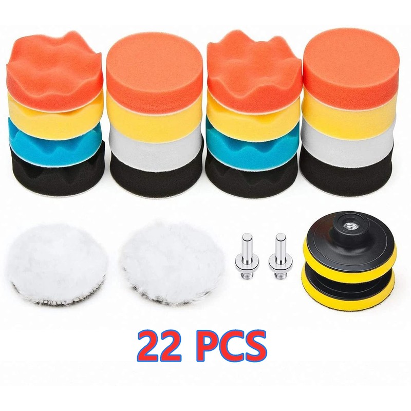 Car Polishing Pad Kit for Auto Detailing – 5-Piece Foam