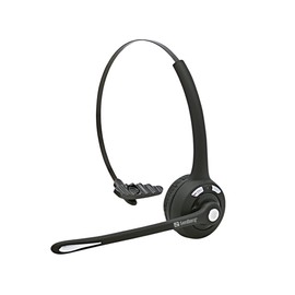 Sandberg Bluetooth Office Headset, Bluetooth Headset with Microphone, Dual Connection for Phone and PC, Mono Headset, Bluetooth 5.0, Padded, Wireless Headset, Hands-free Calls, 10 Meter Range