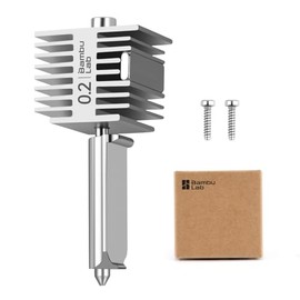 Bamboo Lab A1 Mini, Kit de Hotend de Acero Inoxidable A1 con Boquilla de 0.2mm, Extrusora de Extremo Caliente Completa de Metal, Reemplazo de Bloque de Calefacción