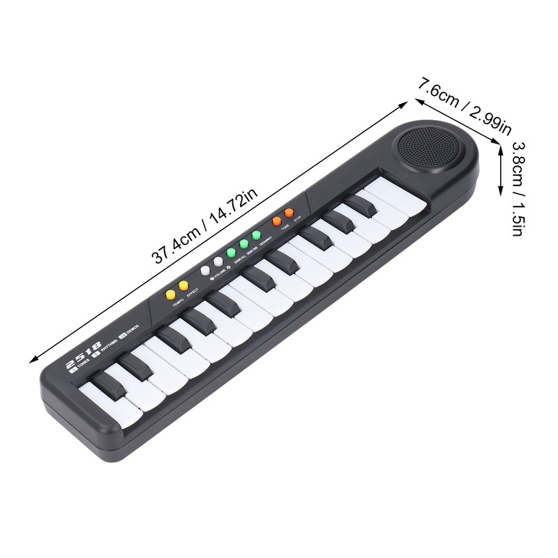 25 Keys Piano Keyboard Adjustable Tones Electronic Kids Keyboard Music