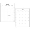 2025 Monthly Calendar Refills for 11-Disc Letter Size Planners. Fits: