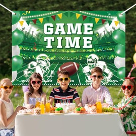 1 Pcs Football Backdrop Sports Backdrop Football Field Photography Backdrop Sports Theme Touchdown Banner Football Party Decorations Sports Birthday Party Decorations Tailgate Party Decor 71 x 47 Inch