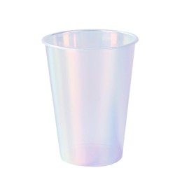 Restaurantware Plastic Cups 25 Pack Of 12 oz Iridescent Party Cups Disposable Stackable Sturdy Plasticware Water Drinking Glasses For Hot And Cold Beverages, Cocktail, Birthdays, Gatherings