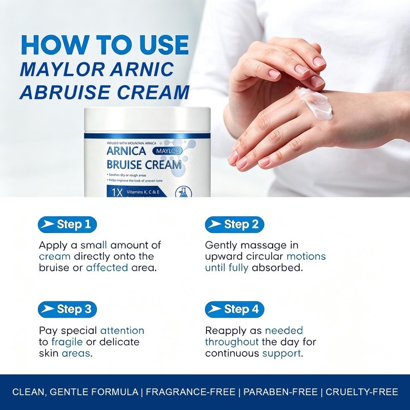 Arnica Bruise Cream for Thin Sensitive Skin on Arms &