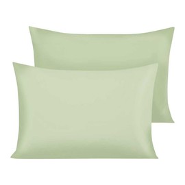 DCSKY Organic Cotton Standard Pillowcases Set of 2, 1600Thread-Count Cotton Pillowcases - Soft and Breathable Envelope Closure Pillow Cases -20x30Pillowcases for Bed,Sage Green