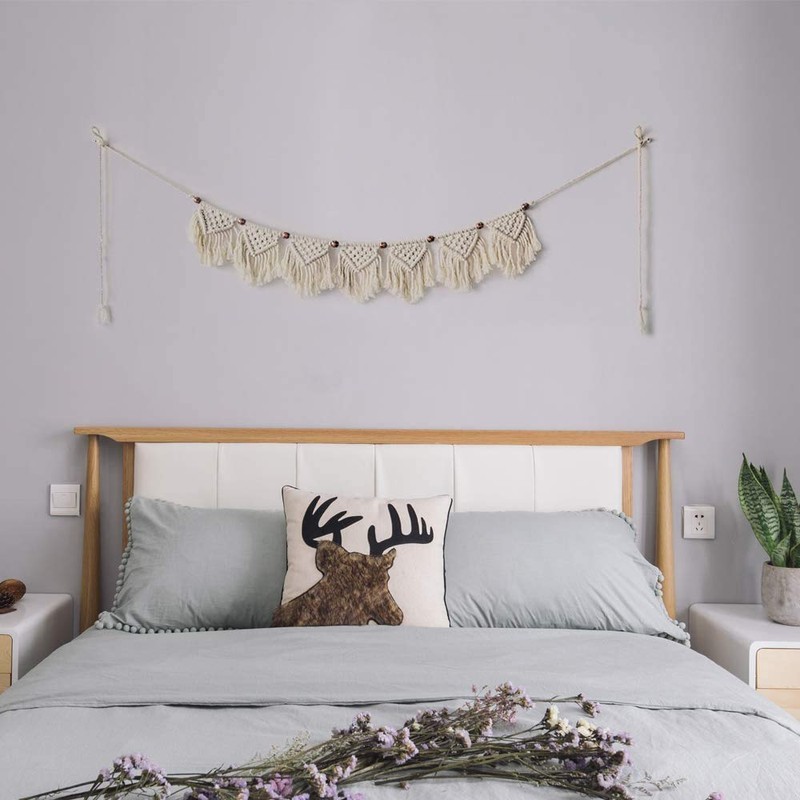 Gadgetman Macrame Weave Wall Hanging Fringe Garland Banner Macrame Tapestry