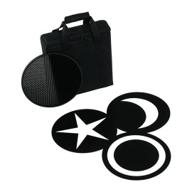 Fotodiox Factor Jupitor12 Light Accessory Pack - Grid, 3x Creative Masks & Carrying Case