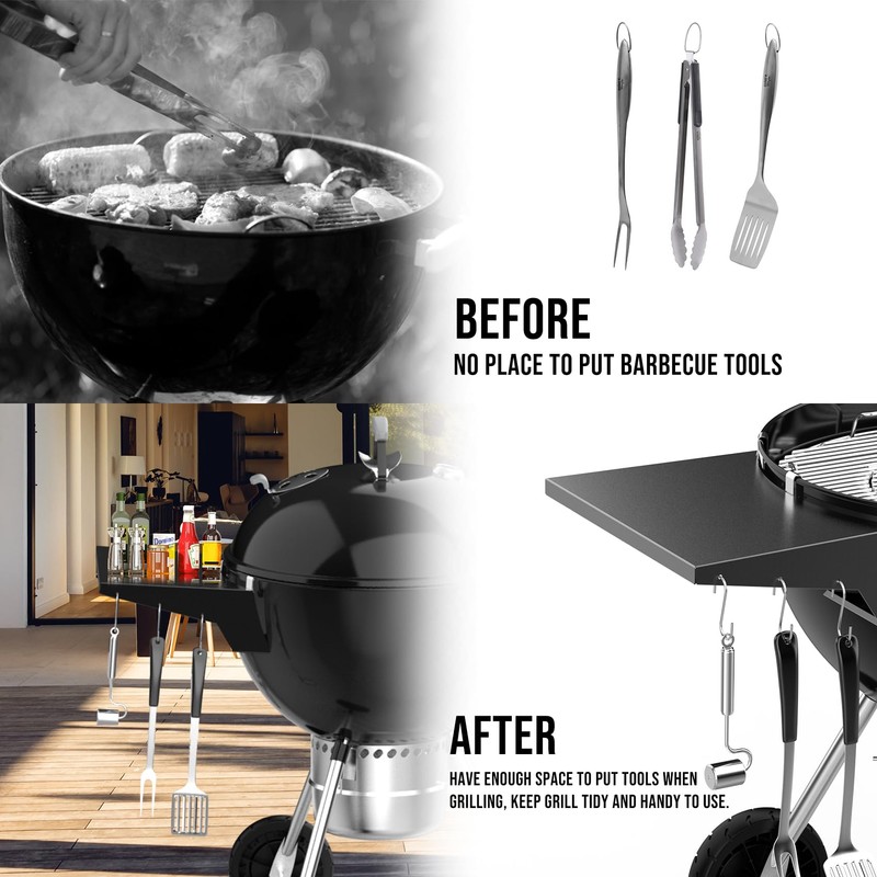 Charkettle Grill Table Shelf Compatible with Weber 22 Inches Kettle