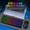 Snpurdiri 60% Wireless Gaming Keyboard and Mouse Combo,LED Backlit Rechargeable