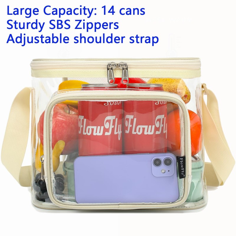 FlowFly Insulated Reusable Lunch Bag Adult Large Lunch Box for