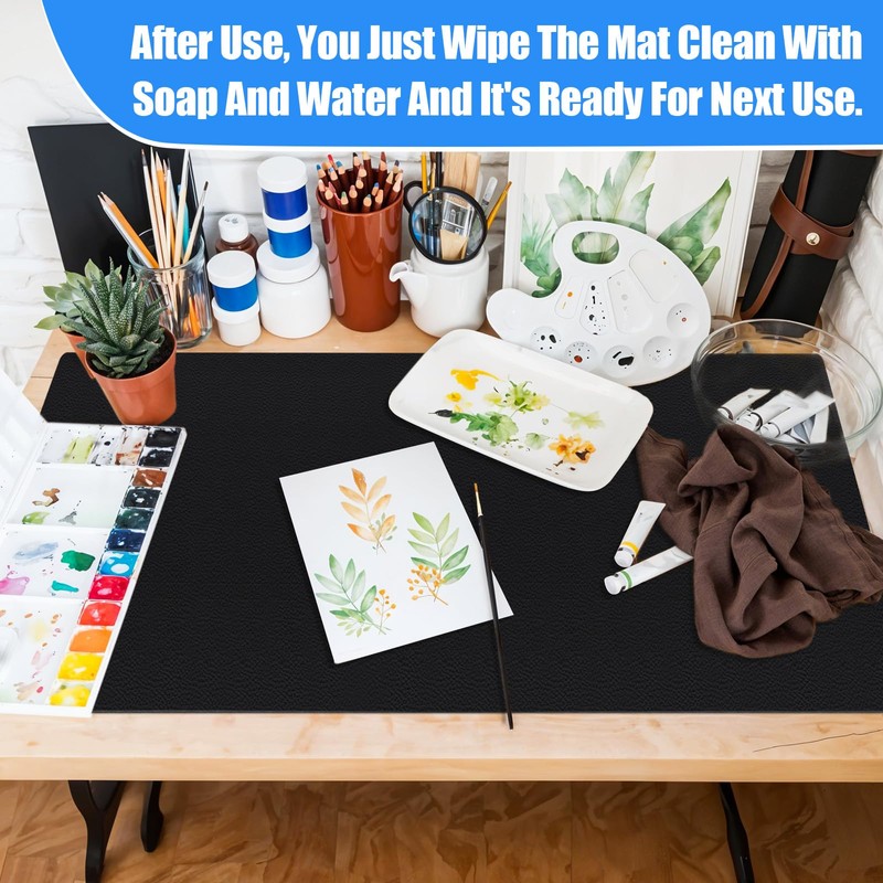 47.2"x23.6" Work Bench Mat Extra Large PU Leather Workbench Mat