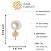 Giant Tomato Freshwater Pearl Stud Earrings Real Pearl Studs 4