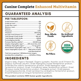 Wholistic Canine Complete with Organic Pumpkin for Dogs - 1 Lb - Dog Vitamins and Supplements with Pumpkin Powder for Digestion, Skin & Coat Health - Multivitamin for Dogs with Probiotics & Fiber