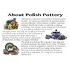 Polmedia Polish Pottery trivet, hot plate - Gingham Flowers Pattern