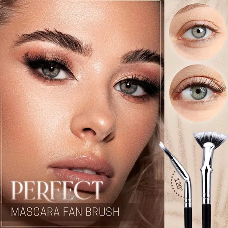 Fodeuxp 2025 New Folding Angle Scalloped Lash Brush, Mascara Fan