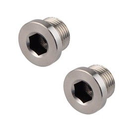 HYAT O2 Oxygen Sensor Plug, Standard M18 x 1.5 Universal Size Fit with Inner Hex Head,Suitable for Automotive, Motorcycle, and Marine Replacement O2 sensors, drains, exchangers, headers-2 PCS