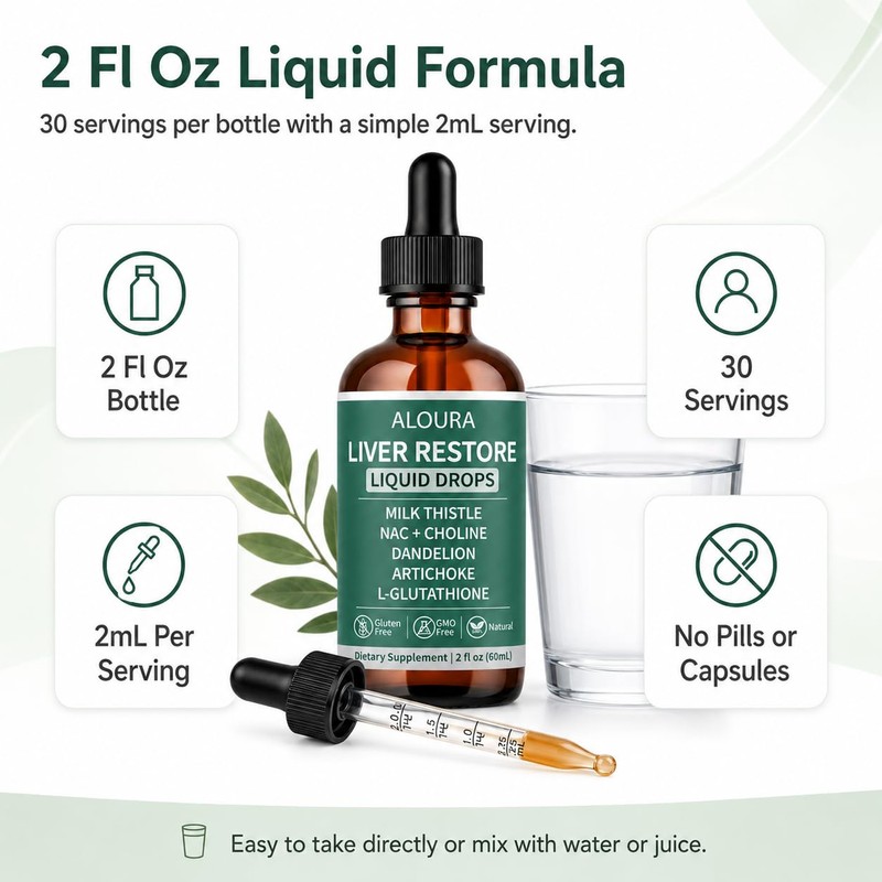 Liver Restore Drops, Complete Liver Support to Restore Energy and