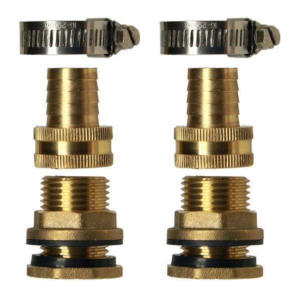 RAINPAL RBLHW020 Brass Rain Barrel Linking Hardware Kit(Hose Not Included)