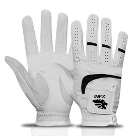 WFX Golf Glove for Golfers, Left Hand Right Premium Quality Leather, Non-Slip Flexible & Durable Design, All Weather Golf Gloves for Men and Women (Large, Right)