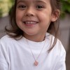 Amoonic Children's Heart Necklace with Engraving in Silver 925 and