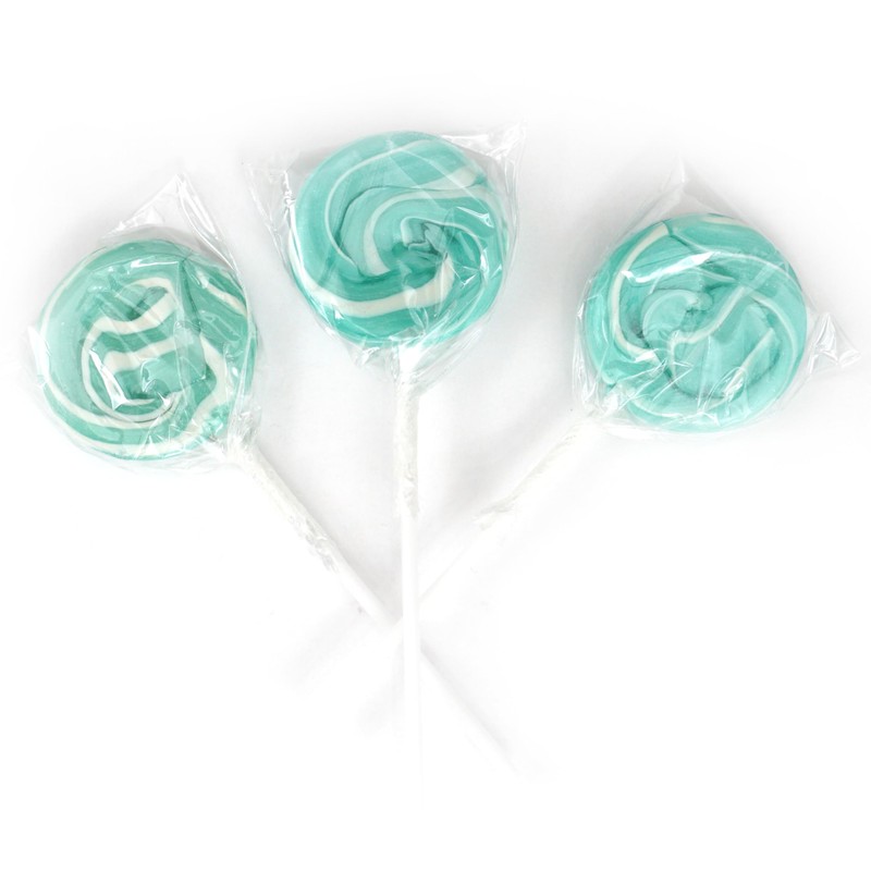 Aqua Light Blue Lollipops, 24 Pack, Blue Suckers, Blue Lollipops