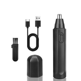 Ear and Nose Hair Trimmer Scissors,Facial Hair Trimmer for Men Facial Hair Trimmer for Women,Trimmer for Nose, Ear,Easy to Clean and Carry,Battery-Operated Trimmer，Requires Battery Installation