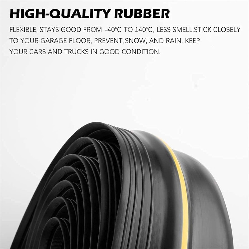 Papillon Garage Door Bottom Seal Strip, Weatherproof EPDM Rubber Threshold,