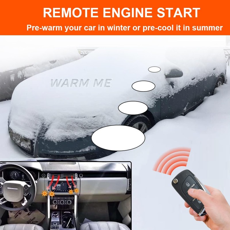 BANVIE Car Alarm System with Remote Start and Smart Push