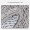 RUCUDIM Fan-shaped Curved Bath Mat, Bath Mats Non Slip Bathroom