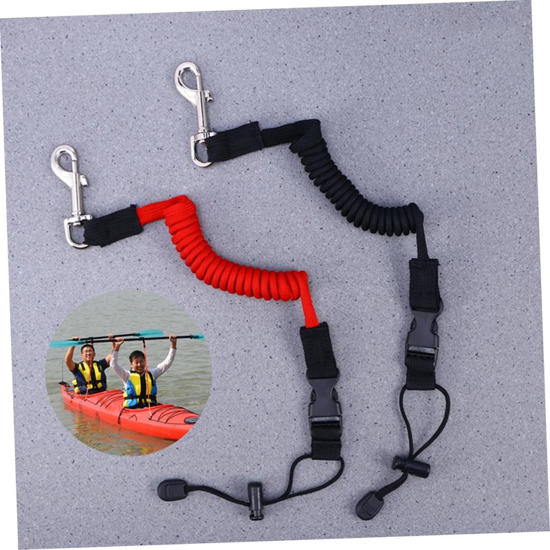 CORHAD 2 Pcs Elastic Fishing Rod Leash Safety Cord Tether