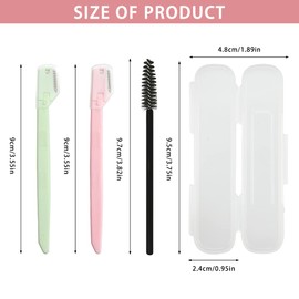 6PCS Small Eyebrow Razors Face Shavers for Women Eyebrow Shaver Dermaplaning Blades kit for Face with 1 PC Eyelash and Storage Case Brush Facial Razors for Women and Men