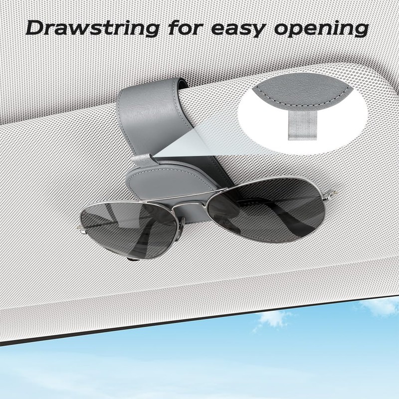 Sotfamily Sunglass Holder for Car Visor, Suede Cloth Magnetic Sunglass