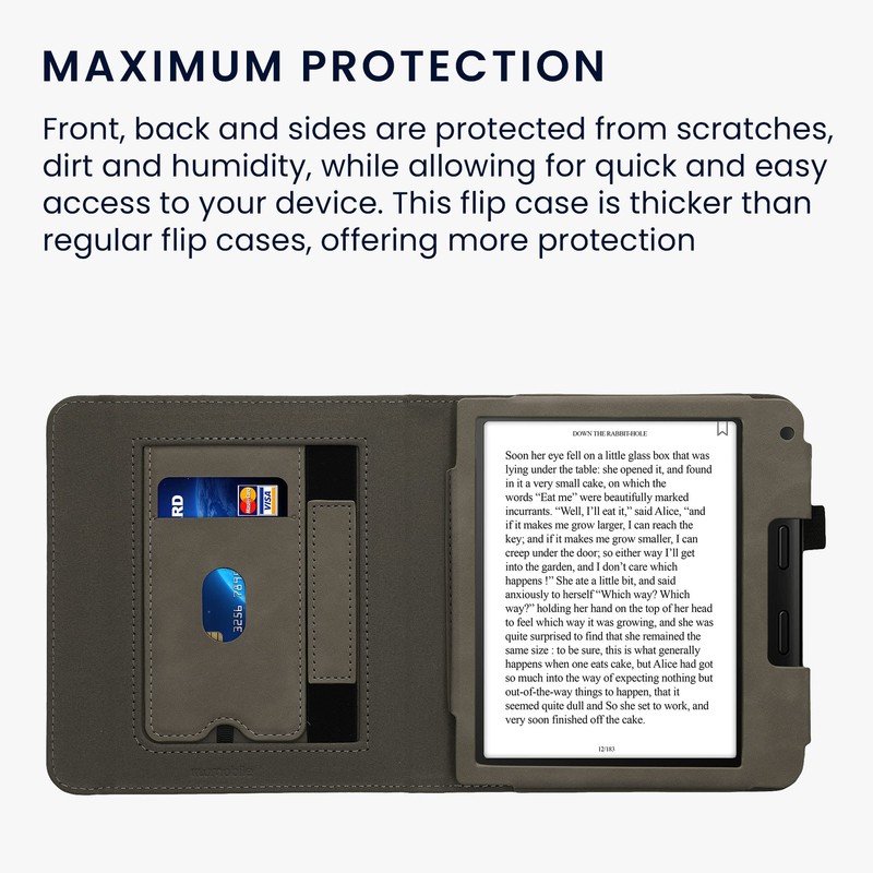 kwmobile Protective Case Compatible with Tolino Vision 6 Flip Case