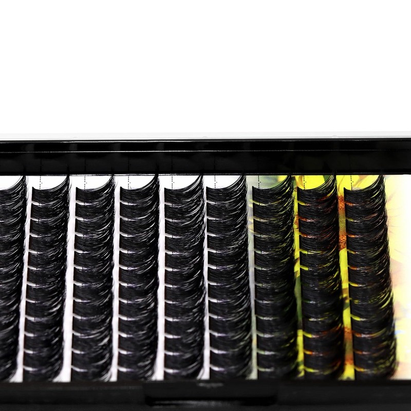 Hannahool Large Pack Wide Stem Cluster Eyelashes D Curl 10-20mm