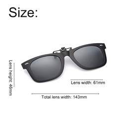 Polarised Clip on Sunglasses - Sunglasses Clip on Glasses for Women Men Flip Up UV400 Protection Sunglasses Outdoor Driving