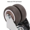 2pcs Caster Wheels Silent 360° Rotation Brake Free TPR Soft