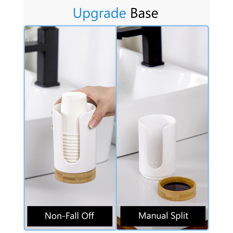 Viosuniu Ceramic Bathroom Cups Dispenser - 3-5 oz Disposable Paper
