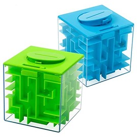 ThinkMax Money Maze Puzzle Box for Kids and Adults, Perfect Money Holder Maze Puzzle Gift Box (2 Pack)