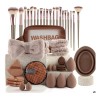 42pcs Brochas Maquillaje Profesional Esponjas Neceseres