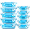 C CREST Glass Meal Prep Containers, [10 Pack] Glass Food